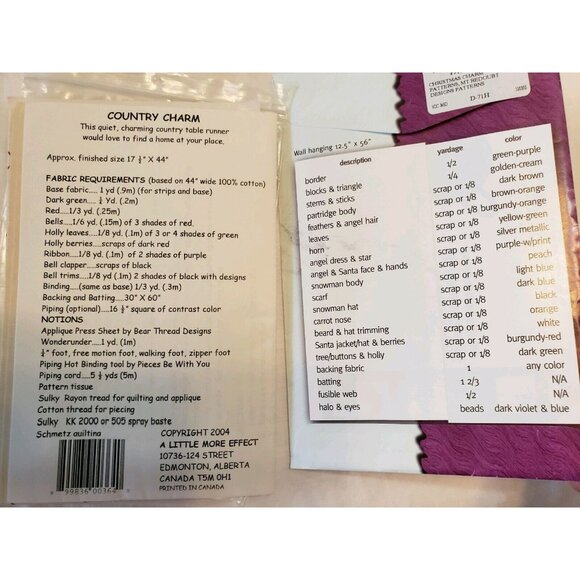 Quilt Pattern Lot 15 Christmas Wall Hanging Cardholder Table Runner Radley House - Picture 11 of 16